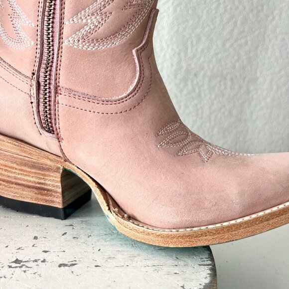 Lane SMOKESHOW Womens Cowboy Boots 5 Pink Leather Western Cowgirl Mid Calf Tall - Picture 9 of 14